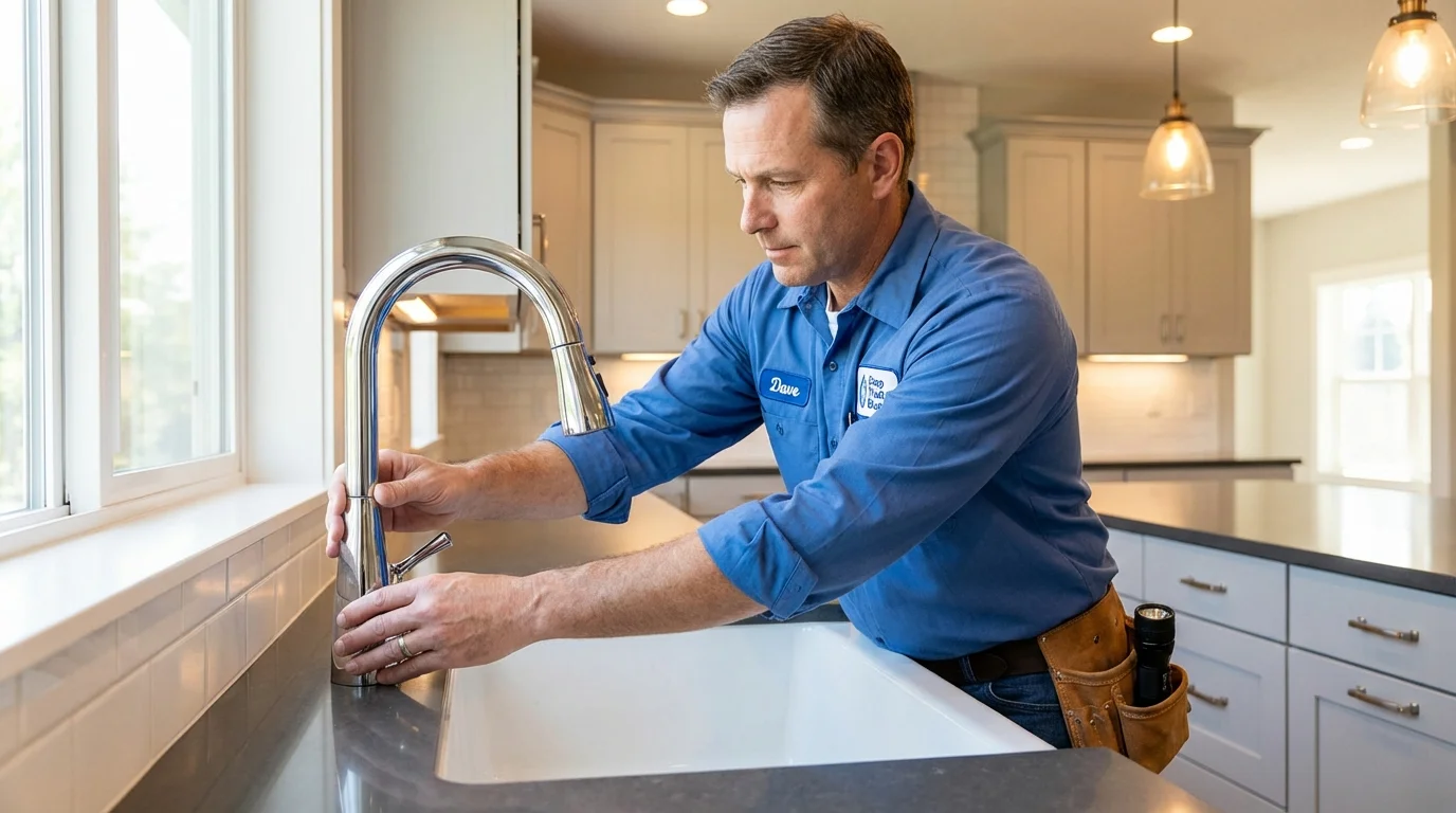 Kitchen faucet installation by Johns Plumbing LLC in Perryman